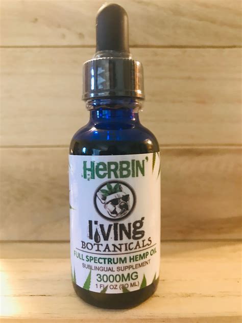 Herbin Living Full Cbd Spectrum Hemp Oil 3000mg30ml