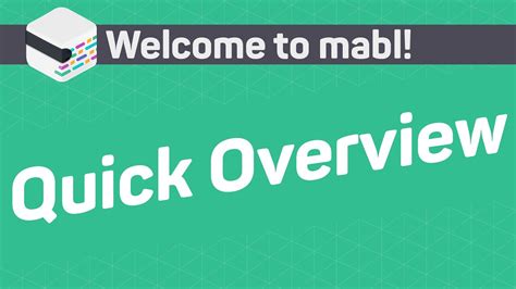 Mabl Quick Overview Youtube