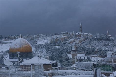 Unusual Snow In Jerusalem