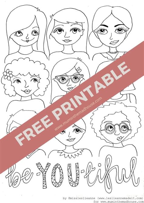 Adult Colouring Sheets Faces Free Printable Mum In The Madhouse