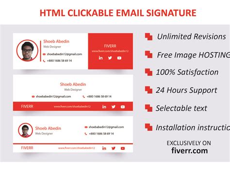 Email Signature Html Template Code Printable Word Searches