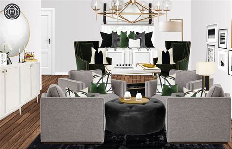 Contemporary Glam Transitional Living Room Design By Havenly Interior Designer Hannah