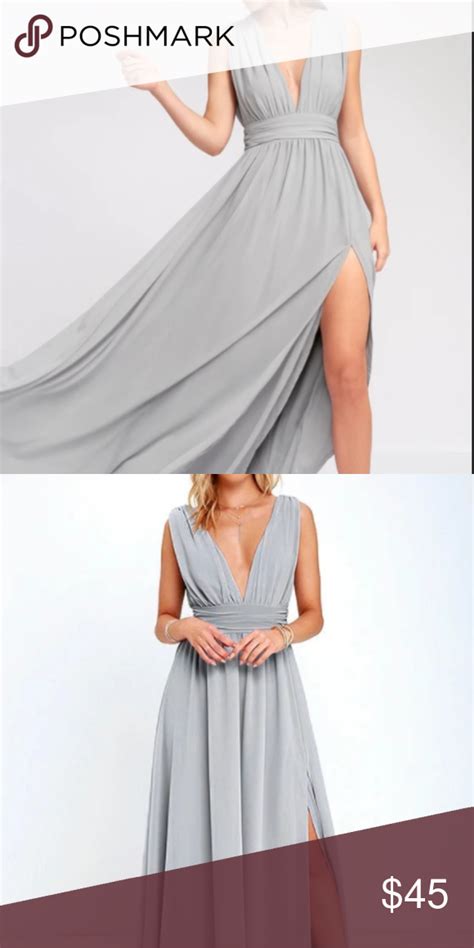Lulus Heavenly Hues Light Grey Maxi Dress Grey Maxi Dress Maxi Dress