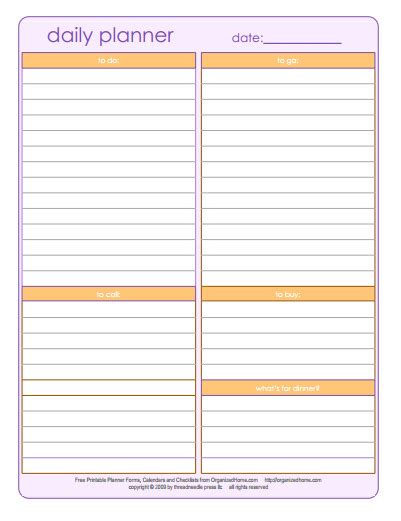 12 hour time management on one daily planner page. Printable Daily Planner Pages | room surf.com