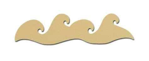 Wave Shape Unfinished Mdf Wood Cut Outs Beach Theme Variety Of Sizes