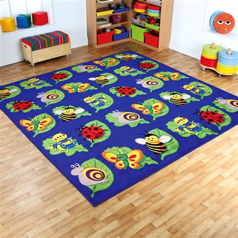Back To Nature Bug Square Classroom Rugs Carpets Rugs And Activity