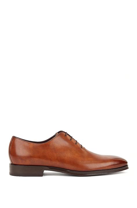 Hugo Boss Oxford Shoes In Burnished Calf Leather Brown Business Shoes From Boss For Men In The
