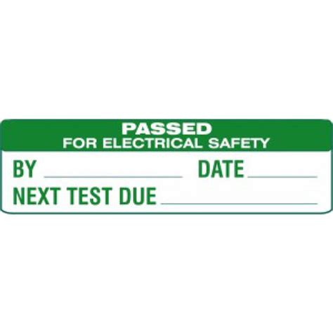 Electrical Safety Stickers Sap 51 X 15mm Sheet Of 80 Labels