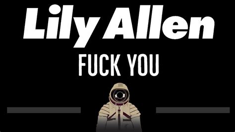 Lily Allen • Fuck You Cc 🎤 Karaoke Instrumental Lyrics Youtube