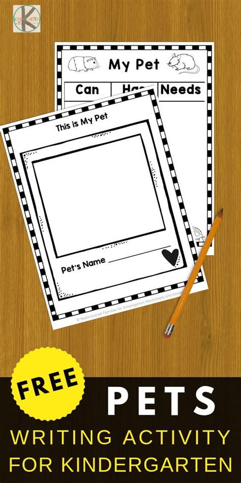 🐶🐱 Writing About Pets Free Printable Book For Kindergarten Students