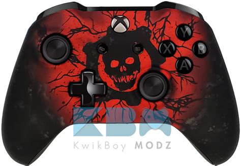 Red Gears Of War Custom Xbox Controller Xbox Kwikboy Modz