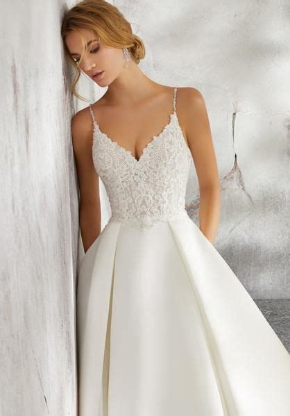 morilee 8272 luella satin ball gown wedding dress spaghetti strap wedding dress wedding dresses