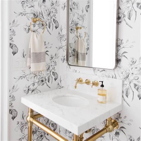 See more ideas about black marble bathroom, marble bathroom, black marble. Beautiful white and black floral wallpaper with gold ...