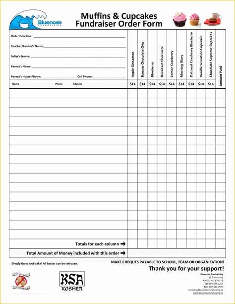 Free Printable Fundraiser Order Form Template Of Order Sheet Template