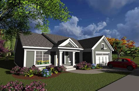 French country house plans are simple, yet artfully, designed for maximum comfort and stylish living. 2 Bed Ranch with Open Concept Floor Plan - 89981AH ...