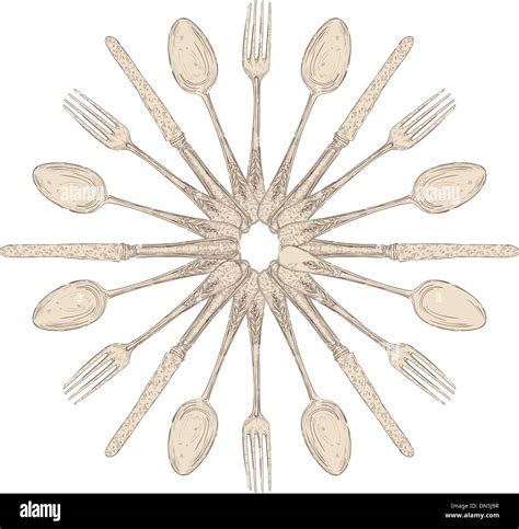 Antique Cutlery Drawing Hi Res Stock Photography And Images Alamy