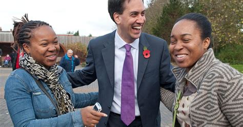 Ed Miliband On The Campaign Trail In Wolverhampton With Unlikely Sex