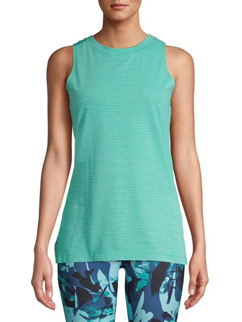 Athletic Works Womens Athleisure Striped Tunic Tank