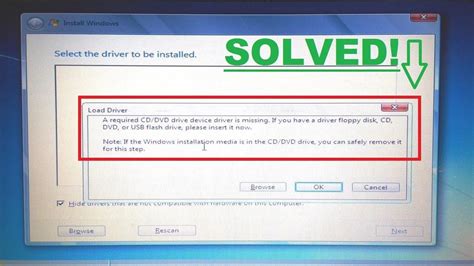 Solved A Required Cddvd Drive Device Driver Is Missing For Windows 7