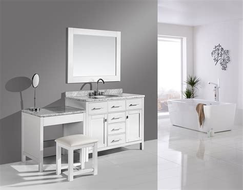 Design Element London 42 Single Sink Bathroom Vanity Set In White With