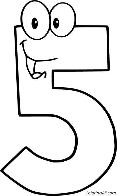 Download and print these number 5 coloring pages for free. Number 5 Coloring Pages - ColoringAll