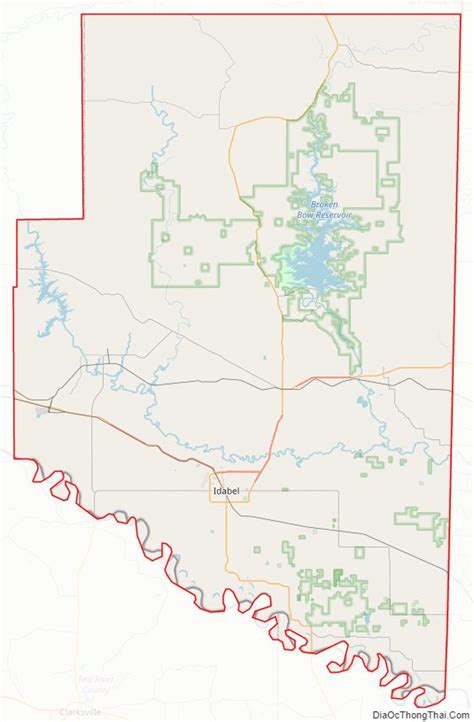 Map Of Mccurtain County Oklahoma Địa Ốc Thông Thái