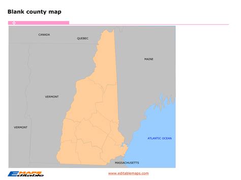 New Hampshire County Map Editable Powerpoint Maps
