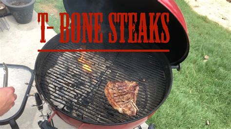 Let the coals burn down until there is little to no active fire, but they are still quite hot (you can hold your hand about 1 foot above the coals). Grill a Perfect T- Bone Steak On a Weber Charcoal Grill - YouTube