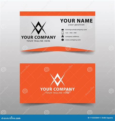 Modern Business Card Template Modern Simple Business Card Set Stock