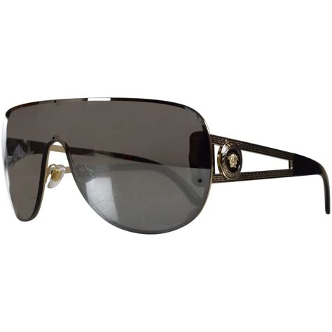 Lyst Versace Accessories Black Single Lens Aviator Sunglasses For Men
