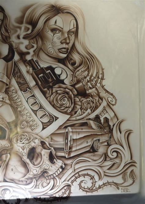 Murals And Tattoos By Sal Oc Page 7 Lowrider Art Chicano Art