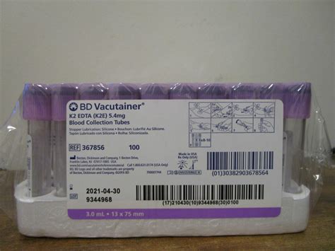 New Bd Vacutainer K Edta K E Mg Blood Collection Tubes