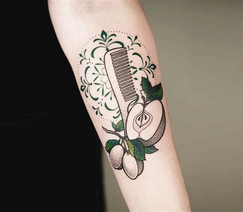 Fruit And Comb Tattoo By Pavla Poppy Photo 21430
