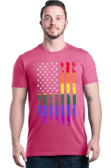 Shop Ever Men S Distressed Rainbow Flag Gay Pride Graphic T Shirt Xxx