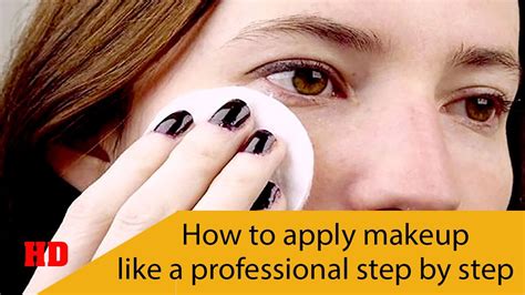 First up, apply the red shadow and make sure none of the white base is peaking through. How to Apply Makeup like a Professional Step by Step - YouTube
