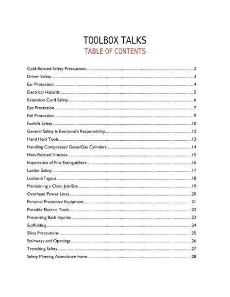 Toolbox Talks Builders Mutual Insurance Company