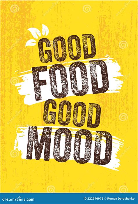Good Food Good Mood Inspiring Healthy Eating Typography Creative