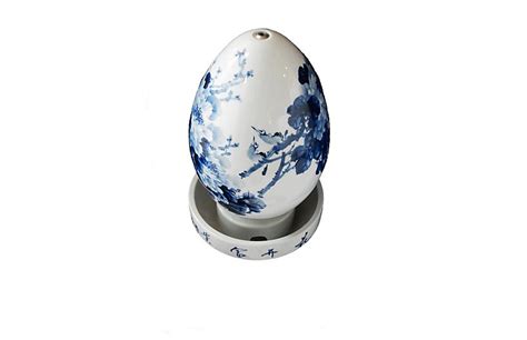 Ethnika Home Decor And Antiques Blue And White Egg Shaped