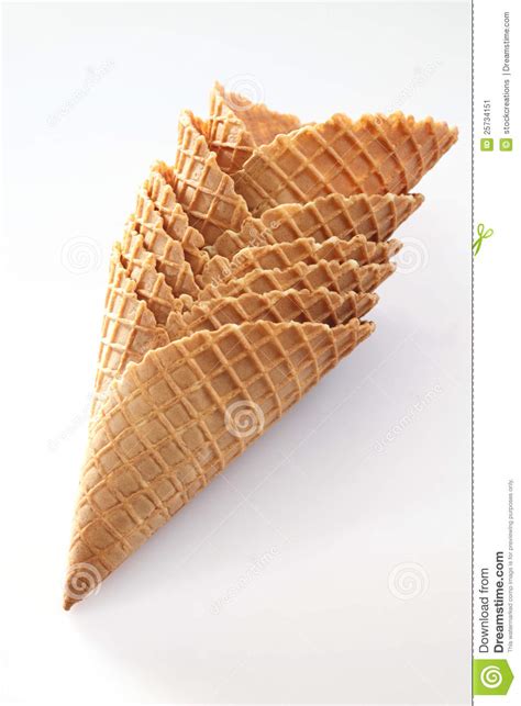 Stack Of Ice Cream Cones Stock Image Image 25734151