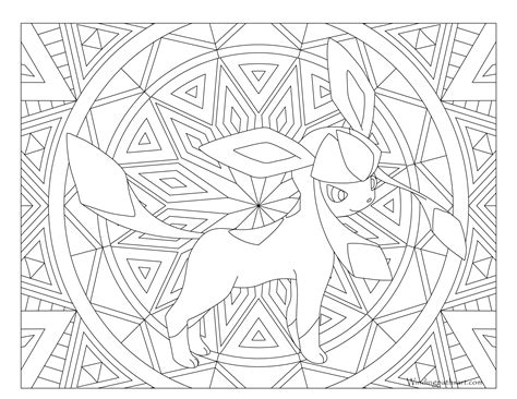 471 Glaceon Pokemon Coloring Page ·
