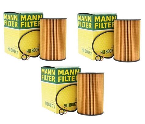 Engine Oil Filters Set Of 3 Mann Filter Bm 3724891 Kit