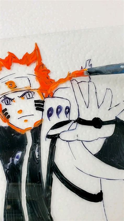 Naruto Uzumaki Custom Glass Painting Glass Painting Anime Girl