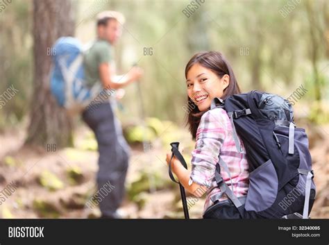 Hikers Couple Hiking Image And Photo Free Trial Bigstock