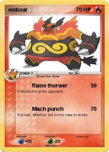 Pokémon Emboar 618 618 Flame Thorwer My Pokemon Card