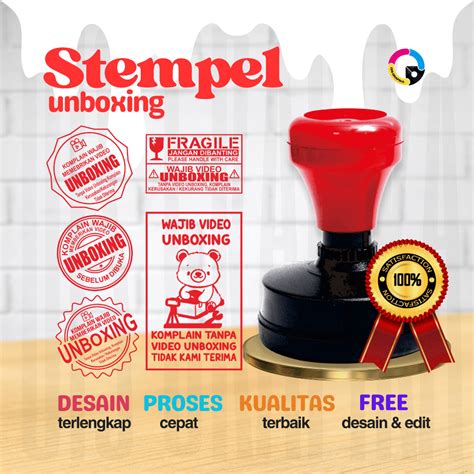 Jual Stempel Unboxing Video Paket Resi Olshop Tinta Shopee Indonesia