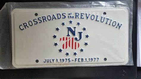 New Jersey Nj Bicentennial Crossroads Of The Revolution License Plate