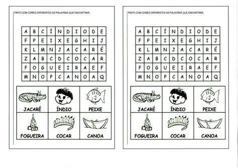 Caça Palavras Dia Do Indio