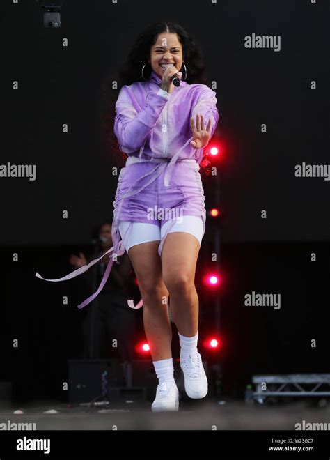 Ella Mai Performs On Stage On Day 1 Of Wireless Festival Held At