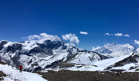 Approaching Thorang La Pass 17769 Ft On The Annapurna Circuit In The