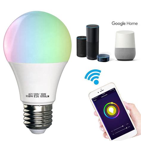 Smart Led Bulb Color Changing Lamp Bluetooth And Wi Fi Compatible